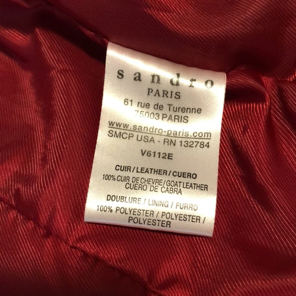Sandro red suede jacket - Picture 7 of 8